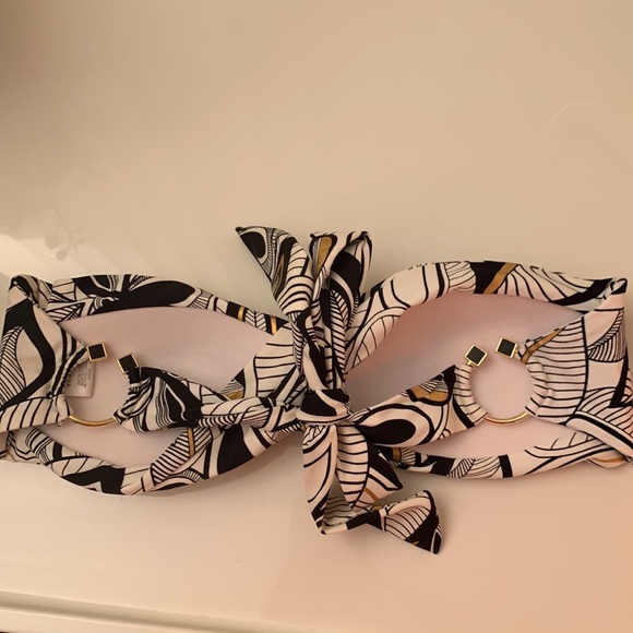 Swim Bandeau Black/White/Gold - Picture 4 of 5